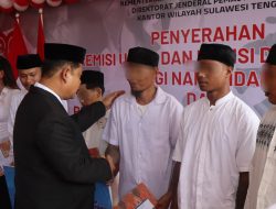 Empat Narapidana Rutan Palu Bebas Setelah menerima Remisi RU II di HUT RI ke-80