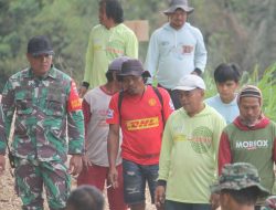 Dansatgas TMMD 125 Kodim 1419/Enrekang Tinjau Lokasi Pengecoran Jalan