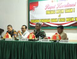 Dandim 1404/Pinrang Bersama Pinwil Bulog Sulselbar Rapat Koordinasi Persiapan Pengadaan Gabah Dan Beras Di Kabupaten Pinrang
