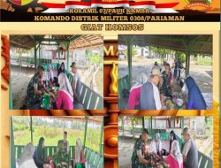Babinsa Koramil 07/Pauh Kambar Gelar Komsos Sambil Makan Siang Bersama Staf Nagari
