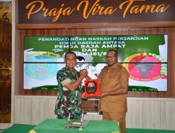 Penandatanganan MoU Pemda Raja Ampat dengan Korem 181/PVT: Sinergi Pertahanan dan Pembangunan