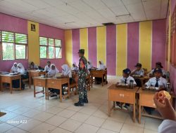 Babinsa Koramil-05 Kodim 1404/Pinrang Dampingi Pelaksanaan Makan Bergizi Gratis