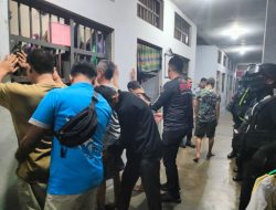 Deteksi Dini, Bersama Kanwil dan TNI-Polri Rutan Palu Lakukan Penggeledahan Pada Blok Hunian