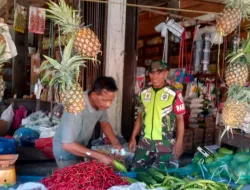 Pastikan Harga Sembako Stabil Dipasaran Babinsa Koramil 02/Seunagan Turun Langsung Ke Pasar*