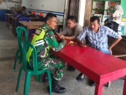 Babinsa Melaksanakan Kegiatan komunikasi sosial Bersama Masyarakat