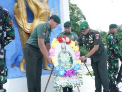 Penuh Hikmat,Dandim 0907/Trk Pimpin Penghormatan Ziarah Hari Juang TNI AD