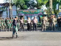 Hari Juang TNI AD Ke 80,Kodim 0907/Trk Gelar Pembersihan Pasar Diwilayah