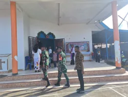DANRAMIL DAN BABINSA HADIRI IBADAH NATAL BERSAMA JEMAAT GKI ZAITUN ENAROTALI