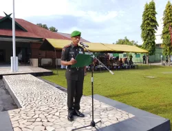 Kodim 1404/Pinrang Bersama Yonif 721/Makkasau Gelar Upacara Peringatan Hari Juang TNI AD Ke-80 Tahun 2025