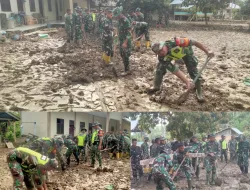 Pemulihkan Sarana Pendidikan Pasca Banjir,Satgas Gulbencal Kodim 0102/Pidie dan Yonif TP 857/GG Bersihkan Dayah Aziziah Gampong Beureueh
