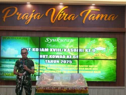 Korem 181/PVT Selenggarakan Syukuran HUT ke-9 Kodam XVIII/Kasuari dan HUT KOWAD ke-64 Tahun 2025.