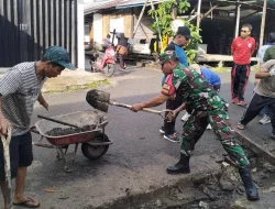 Kompak,Babinsa Koramil 0907/02 Tarteng Dan Warga Jaga Kebersihan wilayah