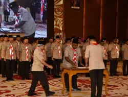 Danrem 181/PVT Hadiri Pelantikan Ketua Mabida dan Ketua Kwarda Gerakan Pramuka Papua Barat Daya