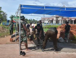 Semangat SOBAT, Kodam XXIV/Mandala Trikora Gelar Karya Bakti di Kampung SP.4 Tanah Miring