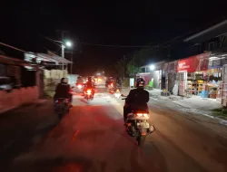 Pengamanan Nataru, Petugas Gabungan Kodim 1404/Pinrang dan Polres Pinrang Laksanakan Patroli Bermotor Keliling Kota Pinrang