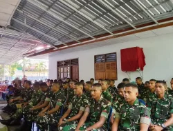 Prajurit Denma Brigif TP/31/Perisai Sakti Rayakan Natal Bersama Umat Kristiani di GPDI Dusun Latonda
