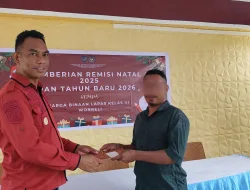 16 WBP LAPAS KELAS III WONRELI TERIMA REMISI KHUSUS NATAL 2025
