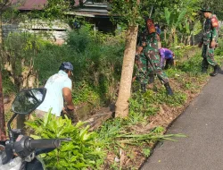 Antisipasi Banjir dan Penyebaran Wabah Penyakit Menular, Koramil 1419-01/Maiwa Gelar Karya Bakti