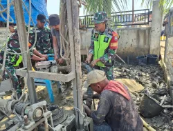 Di Tengah Keterbatasan Air Bersih Pasca Banjir, Sumur Bor Kodim 0102/Pidie Jadi Harapan Warga Pengungs