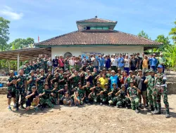 Prajurit Denma Brigif TP/31/PS Bersama Toga, Toma, Karang Taruna dan Masyarakat Gelar Karya Bakti Pembangunan Masjid Baitul Muttaqin