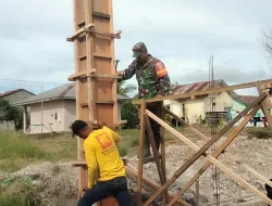 Pastikan Berjalan Lancar,Babinsa Kodim 0907/Trk Dampingi Pembangunan KDKMP Diwilayah