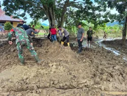 Bersama Warga Sekitar, Babinsa Laksanakan Goro Bersama Forkopimda Padang Pariaman