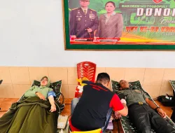 Peringati HUT ke-69 Korem 141/Toddopuli, Kodim 1404/Pinrang Gelar Donor Darah