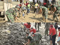 TNI Gelar Karya Bakti Bersihkan Dua Dayah Terdampak Banjir di Pidie Jaya