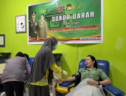Sambut HUT ke-69 Korem 141/Tp, Kodim 1419/Enrekang Gelar Bakti Sosial Donor Darah