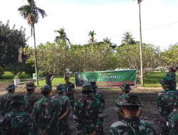 Peringati HUT ke-69 Korem 141/Tp, Kodim 1404/Pinrang Gelar Kerja Bakti Pembersihan TMP Palia