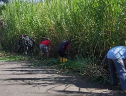 Babinsa Koramil 1419-03/Baraka Gelar Karya Bakti Pembersihan Drainase dan Bahu Jalan