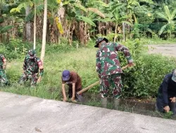 Babinsa Koramil 1404-08/Lanrisang Gelar Kerja Bakti Pembersihan Saluran Air di Desa Ammassangan