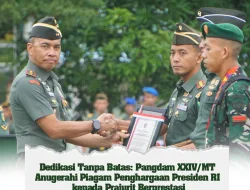 Dedikasi Tanpa Batas: Pangdam XXIV/MT Anugerahi Piagam Penghargaan Presiden RI kepada Prajurit Berprestasi