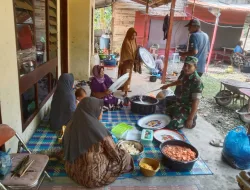 Melalui Komsos, Babinsa Koramil 03/Delima Ikut Melestarikan Tradisi Sambut Bulan Rajab