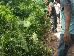 Antisipasi Banjir dan Penyebaran Wabah Penyakit Menular, Koramil 1419-01/Maiwa Gelar Karya Bakti