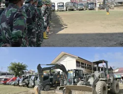 Optimalkan Percepat Pemulihan Pascabanjir Pidie Jaya, TNI Kerahkan 310 Personel dan Alat Berat Milik TNI AD.