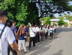 Lapas Kelas III Wonreli Gelar Jalan Santai, Pegawai dan Peserta Magang Ikut Antusias