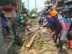 Babinsa Koramil 1404-04/Paleteang Gelar Kerja Bakti Bersama Staf Kelurahan dan Warga