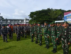 Korem 181/PVT Hadiri Apel Kesiapsiagaan dan Gelar Perlengkapan Pasukan Penanggulangan Bencana Alam Kodaeral XIV TA 2026 Digelar di Sorong
