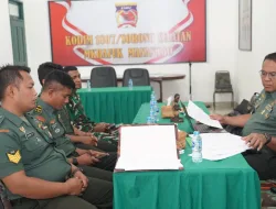 Dandim 1807/Sorong Selatan Sambut Kunjungan Kerja Tim Itjenad dalam Rangka Verifikasi Pembentukan Kompi Produksi