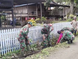 Antisipasi Banjir dan DBD, Koramil 1404-08/Lanrisang Gelar Kerja Bakti Bersama Warga