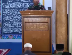 Prajurit Muda Prada Azril Jadi Motivasi Anak Muda Calabi Lewat Khotbah Jumat di Masjid Patabikul Khairat