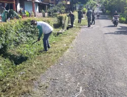 Jaga Kebersihan Lingkungan, Koramil 03/Baraka Gelar Karya Bakti Bersama Warga