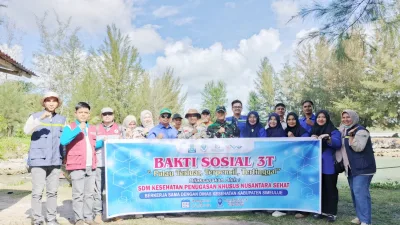 Koramil 02/Simteng Dampingi Bakti Sosial SDM Kesehatan Penugasan Khusus Nusantara Sehat di Kabupaten Simeulue