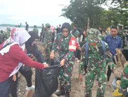 Apel Gabungan dan Karya Bakti Kodim 1405/Parepare–Polri Bersama Pemkot Parepare di Kawasan Masjid Terapung