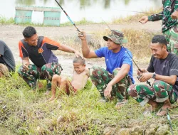 Satgas TMMD 127 Kodim 0903/Bulungan Mengisi Waktu Luang Dengan Memancing