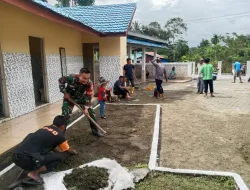 Koramil 03/Teupah Selatan Laksanakan Pembersihan Mesjid