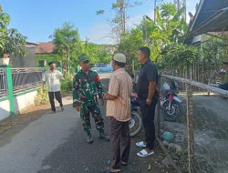 Anjangsana Babinsa Tiro, Warga Lhok Igeuh Dihimbau Jaga Kebersihan Sambut Ramadan
