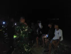 Babinsa Koramil 1404-04/Paleteang Laksanakan Patroli Malam, Imbau Remaja Hindari Kegiatan Negatif