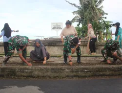 Personil Koramil 1405-03/Bacukiki Laksanakan Karya Bakti Bersama Warga di Labukkang